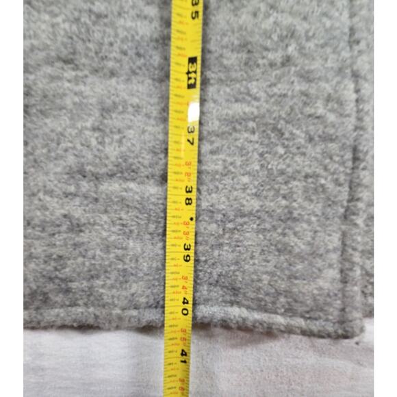 Cos Womens Overcoat Boiled Wool Cotton Single Breasted Unlined Pockets Gray M - Picture 6 of 11